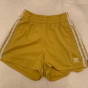 Adidas yellow shorts
